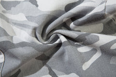 STARRVAINT Grey Camo Cargo Wide-Leg Pants