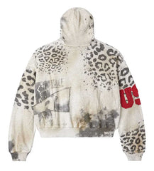 Vale Forever Cheetah Zip Up Hoodie Grey