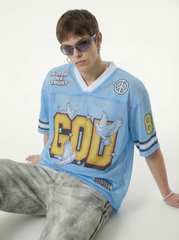 STARRVAINT “God We Trust” Mesh Jersey T-Shirt