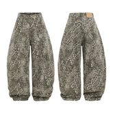 STARRVAINT Leopard Barrel Pants