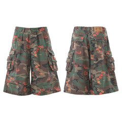 STARRVAINT “Floral Camo Cargo Shorts”