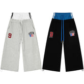 STARRVAINT Varsity Patch Wide-Leg Sweatpants