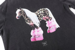 STARRVAINT Layered Horse Graphic Tee