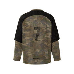 STARRVAINT Camo Patchwork Long Sleeve Tee