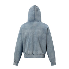 STARRVAINT Vintage Patch Zip-Up Hoodie