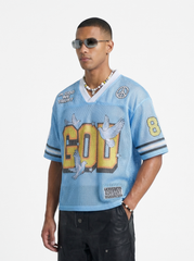 STARRVAINT “God We Trust” Mesh Jersey T-Shirt