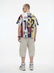 STARRVAINT Vintage Football Patchwork Jersey