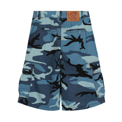 STARRVAINT Blue Camo Cargo Shorts