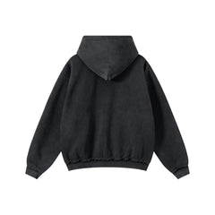 STARRVAINT Vintage Wash Graphic Zip Hoodie