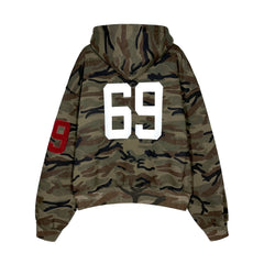 STARRVAINT Camo Varsity Zip Hoodie