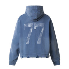 STARRVAINT Vintage Distressed Graphic Hoodie