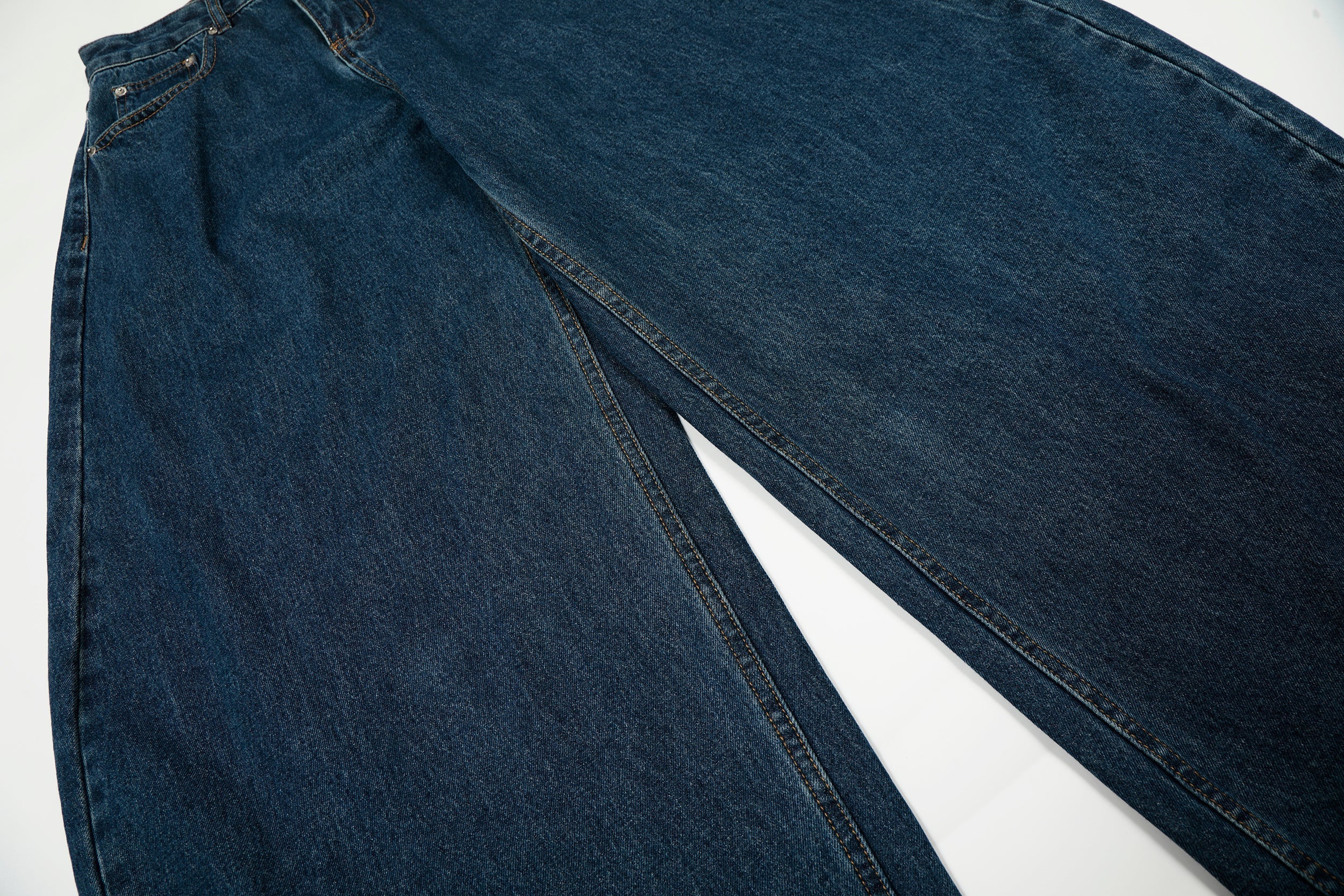 STARRVAINT Deep Indigo Balloon Wide-Leg Jeans