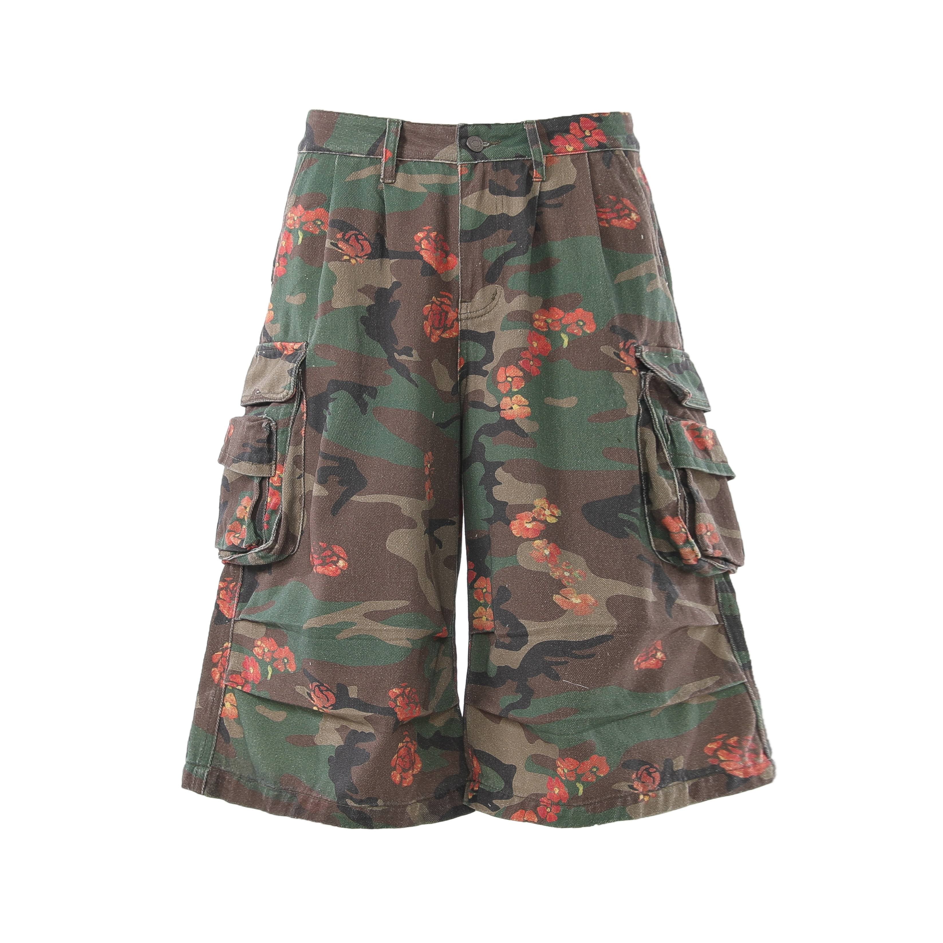 STARRVAINT “Floral Camo Cargo Shorts”