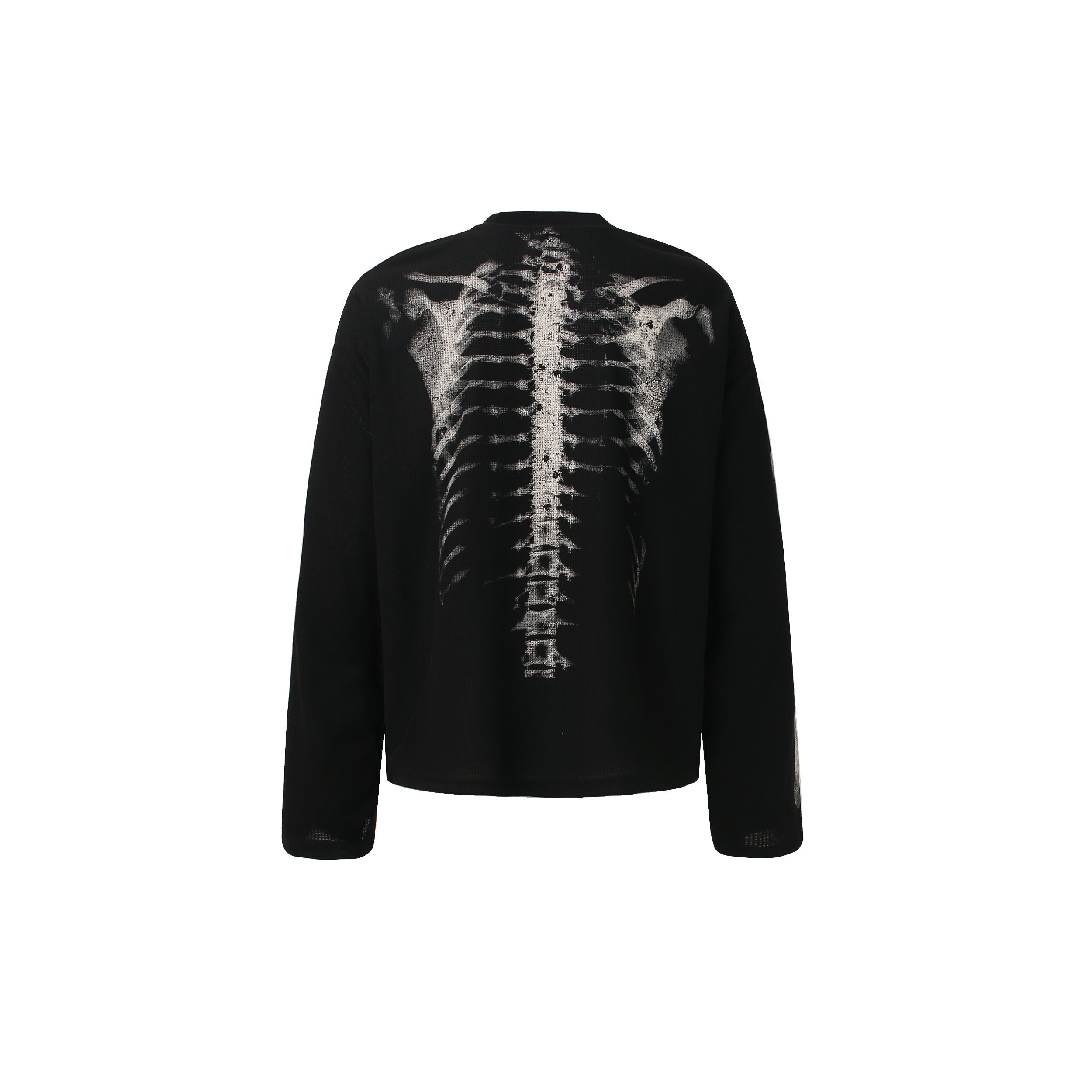 STARRVAINT Skeleton Print Long Sleeve Tee
