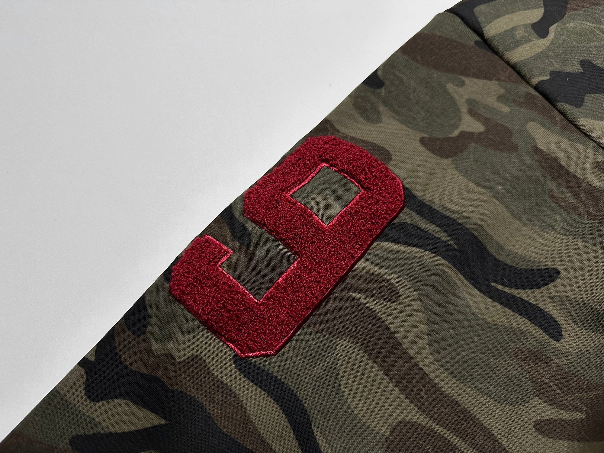 STARRVAINT Camo Varsity Zip Hoodie