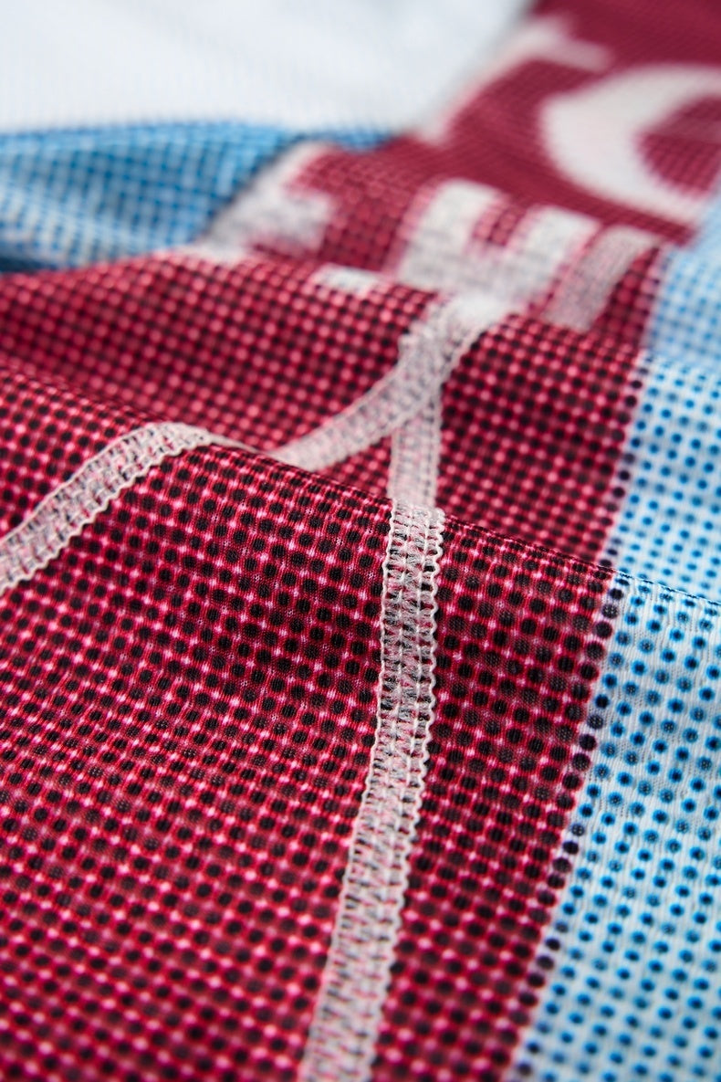 STARRVAINT Vintage Football Patchwork Jersey