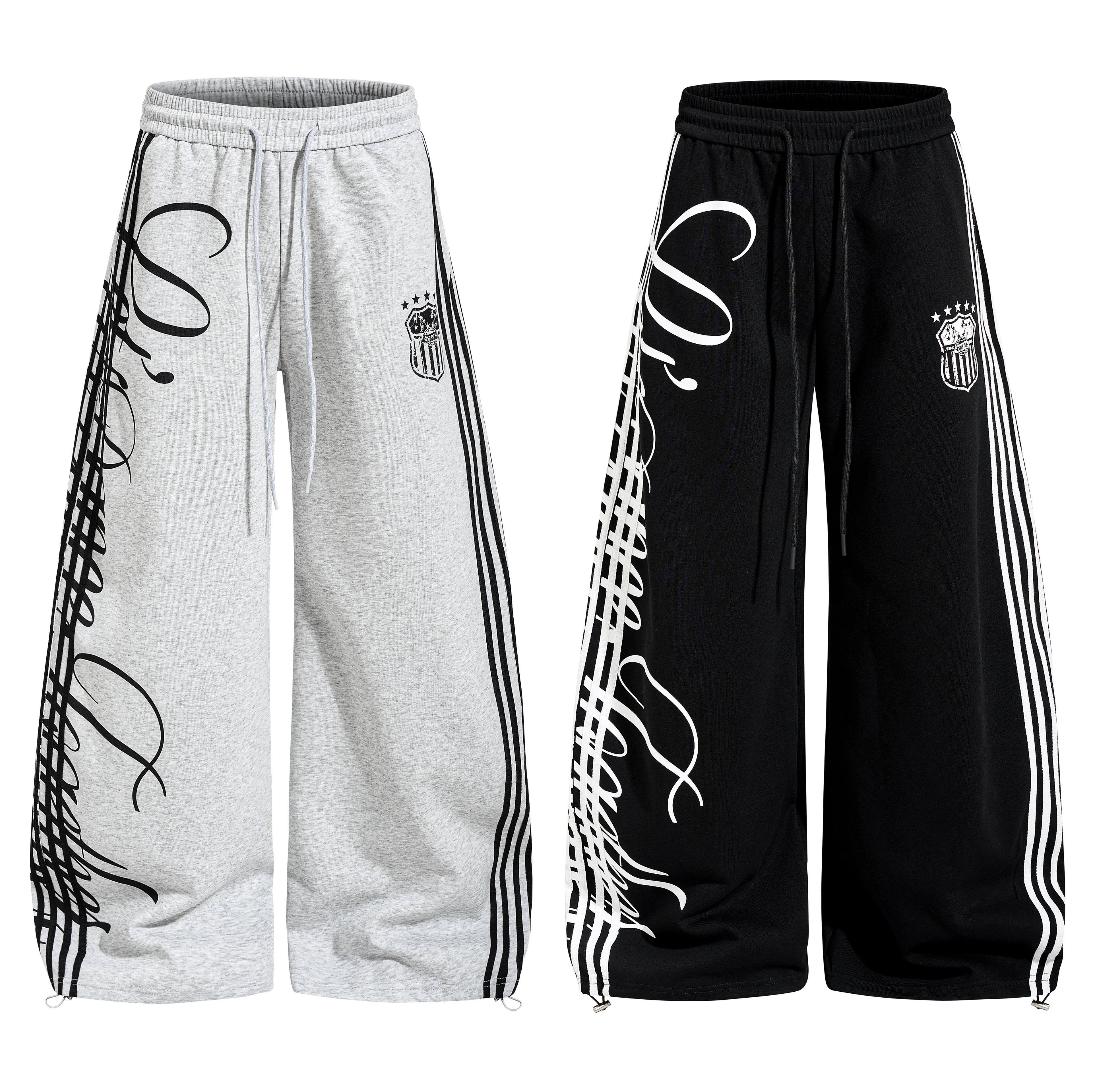 STARRVAINT Script Stripe Wide-Leg Sweatpants
