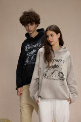 STARRVAINT Graphic Distressed Hoodie