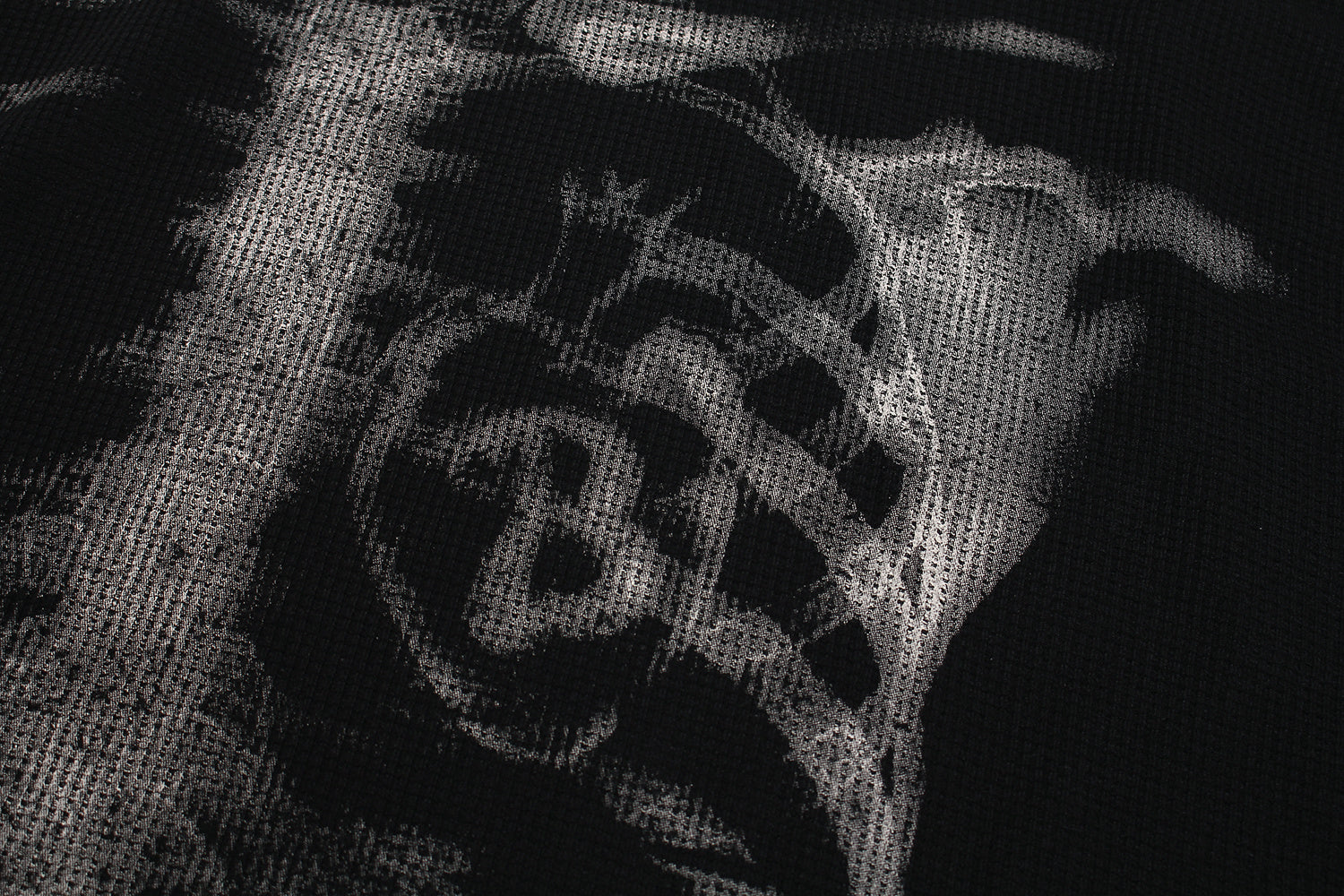 STARRVAINT Skeleton Print Long Sleeve Tee