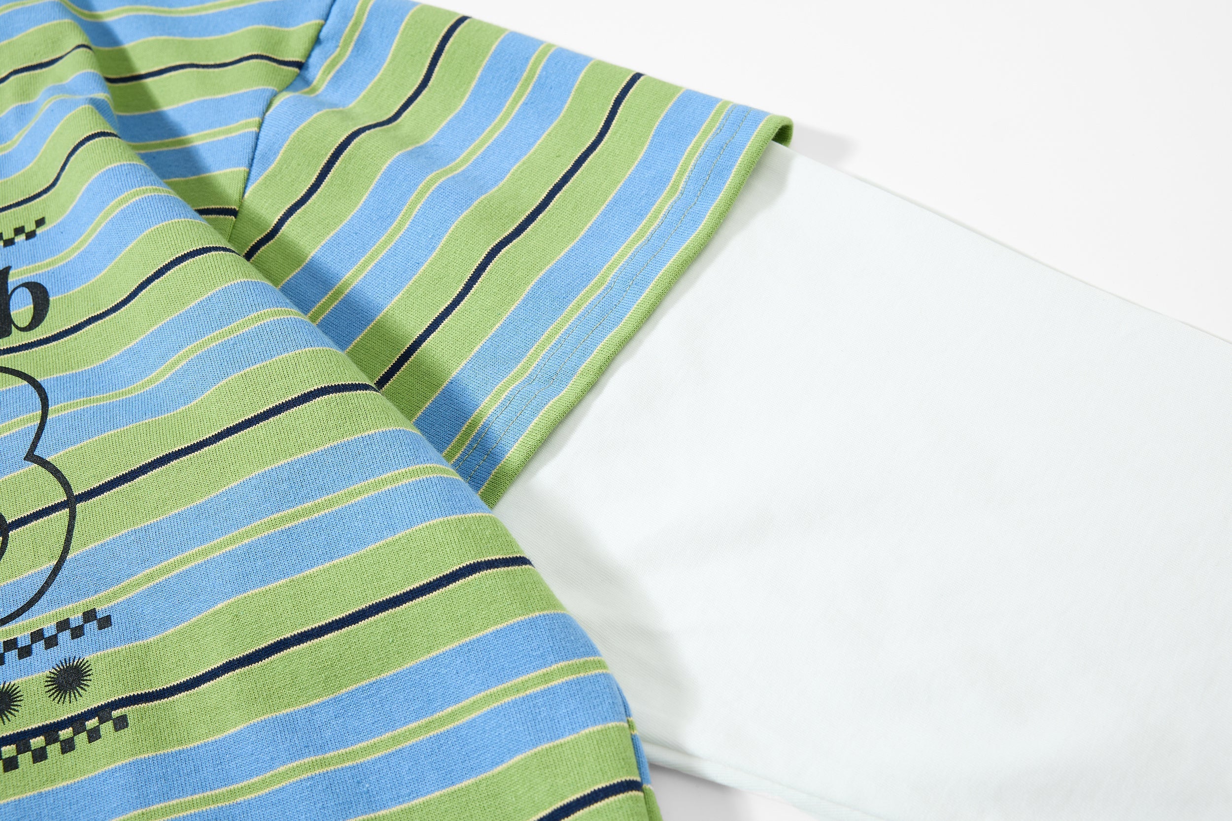 STARRVAINT Striped Graphic Layered Polo
