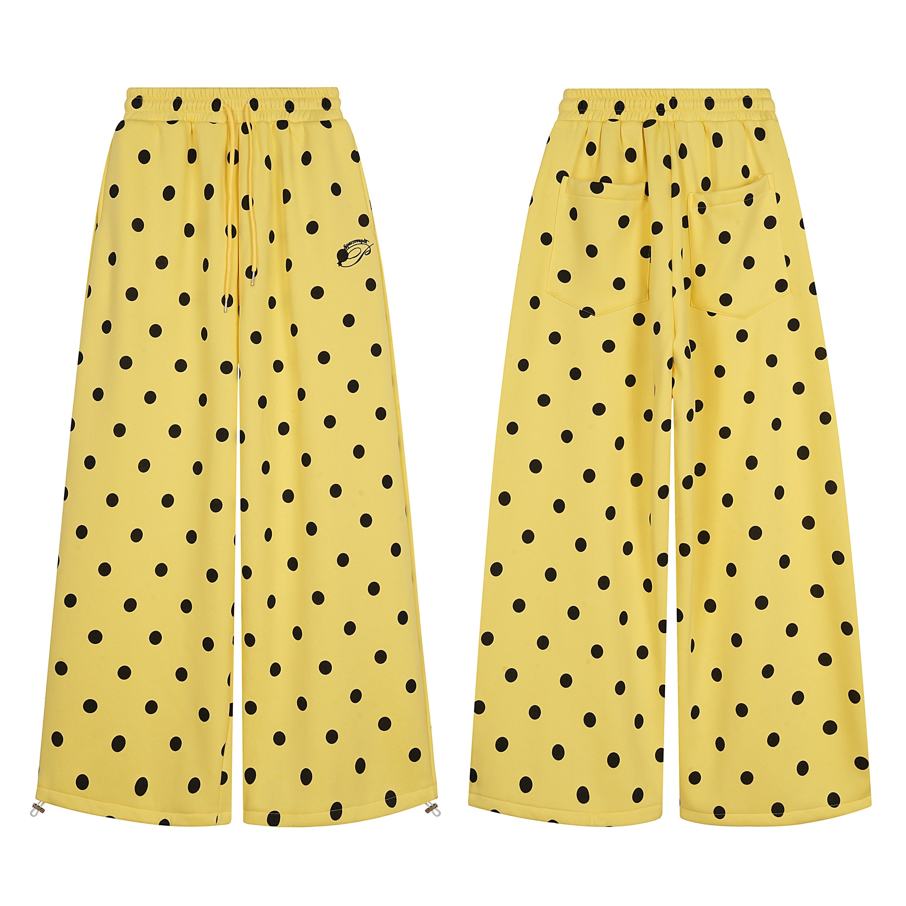 STARRVAINT Polka Dot Wide-Leg Pants