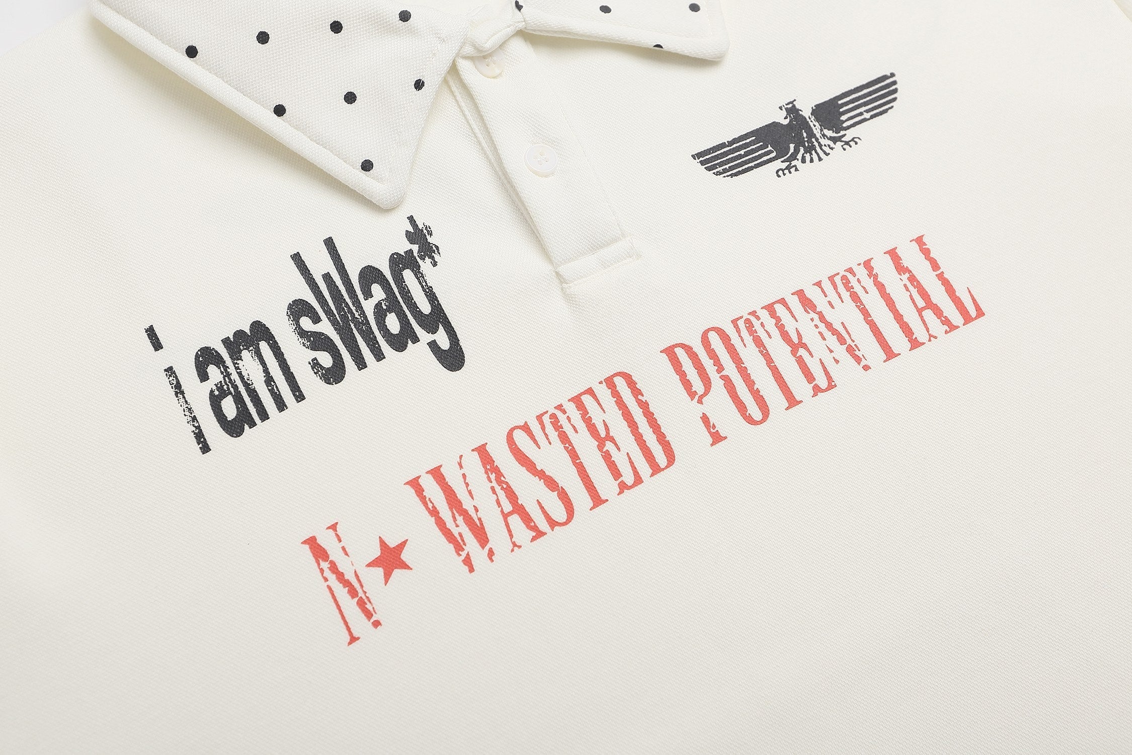 STARRVAINT Studded Collar Polo Shirt