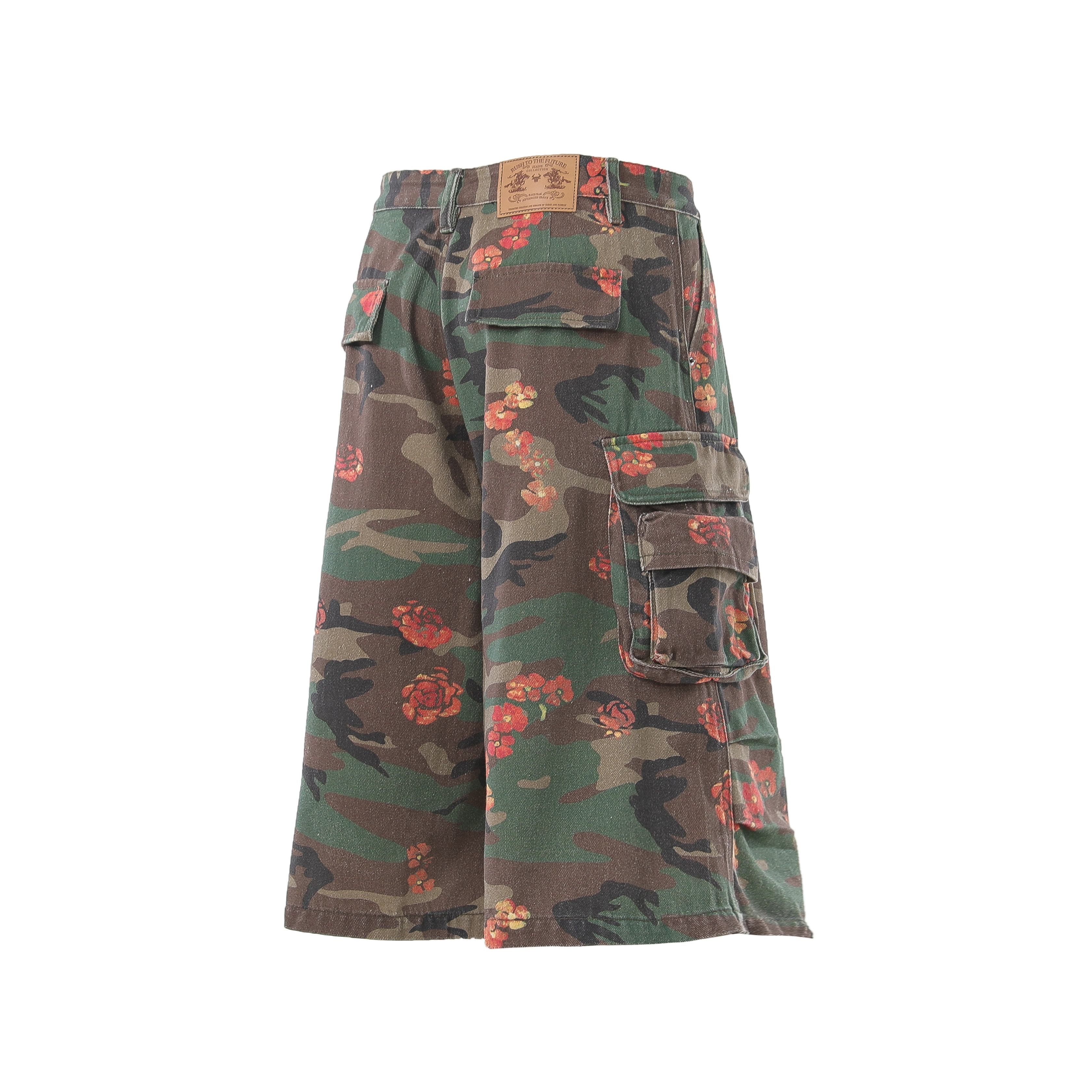 STARRVAINT “Floral Camo Cargo Shorts”