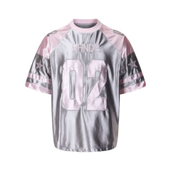 STARRVAINT Metallic Varsity Jersey Tee