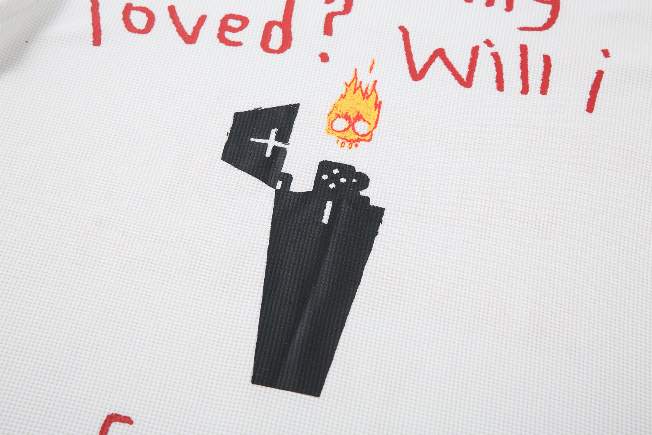 STARRVAINT Flame Doodle Emotional Graphic Long Sleeve Tee