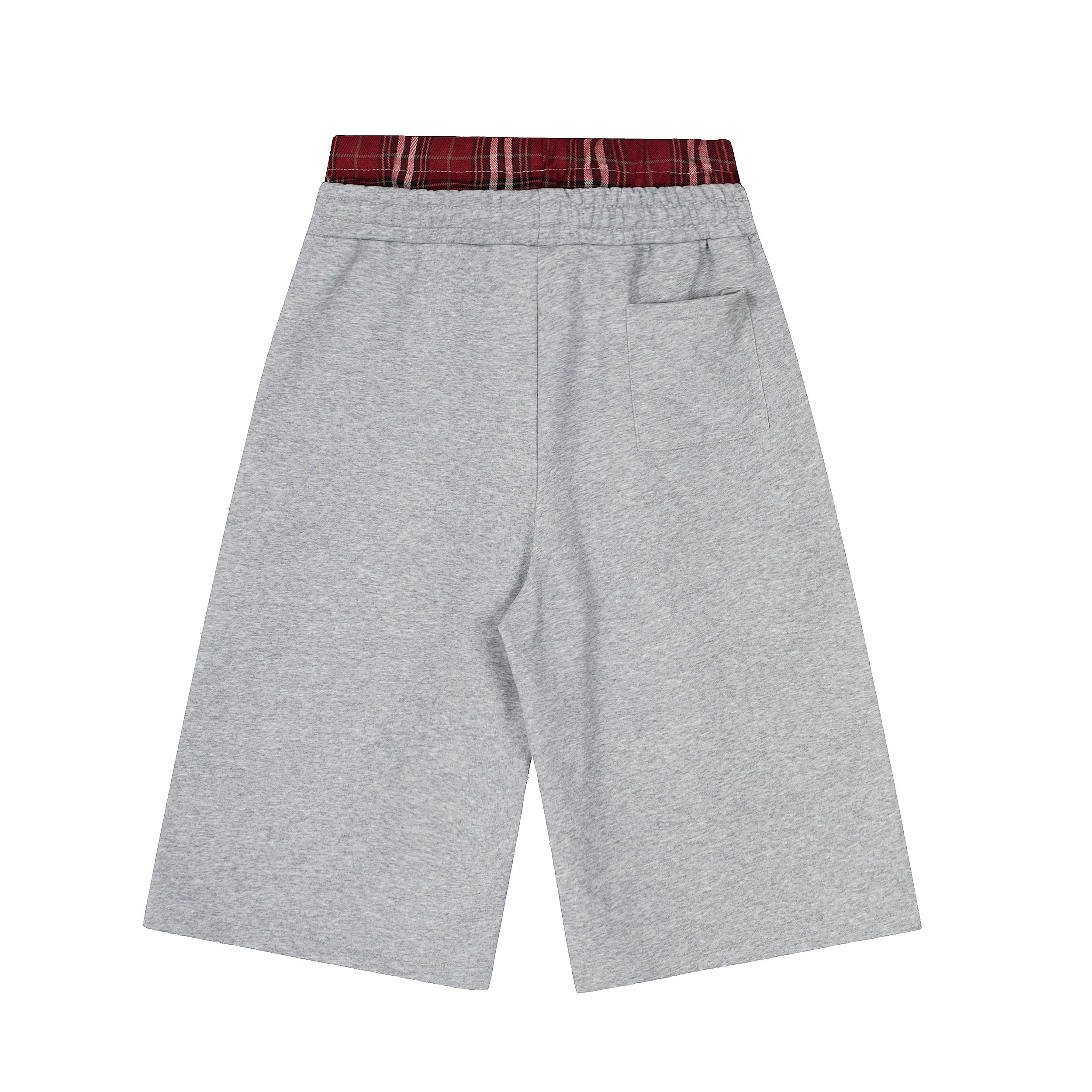 STARRVAINT Plaid-Waist Logo Shorts