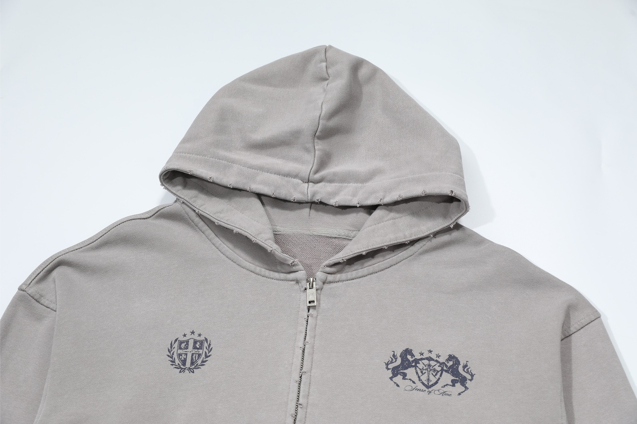 STARRVAINT Vintage Crest Zip Hoodie