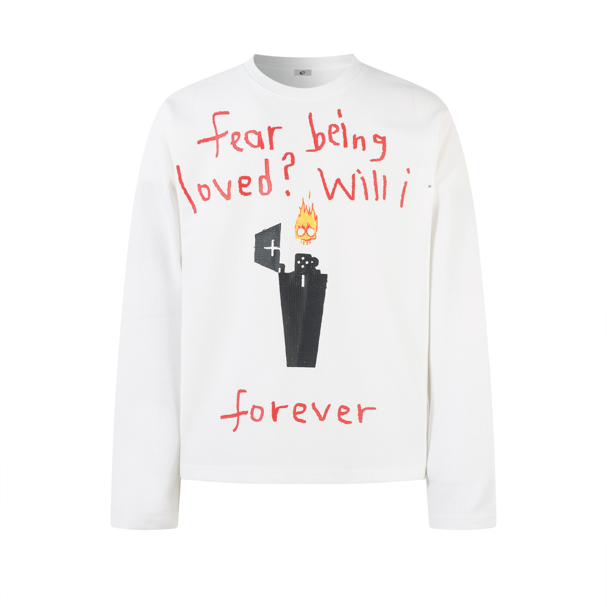 STARRVAINT Flame Doodle Emotional Graphic Long Sleeve Tee
