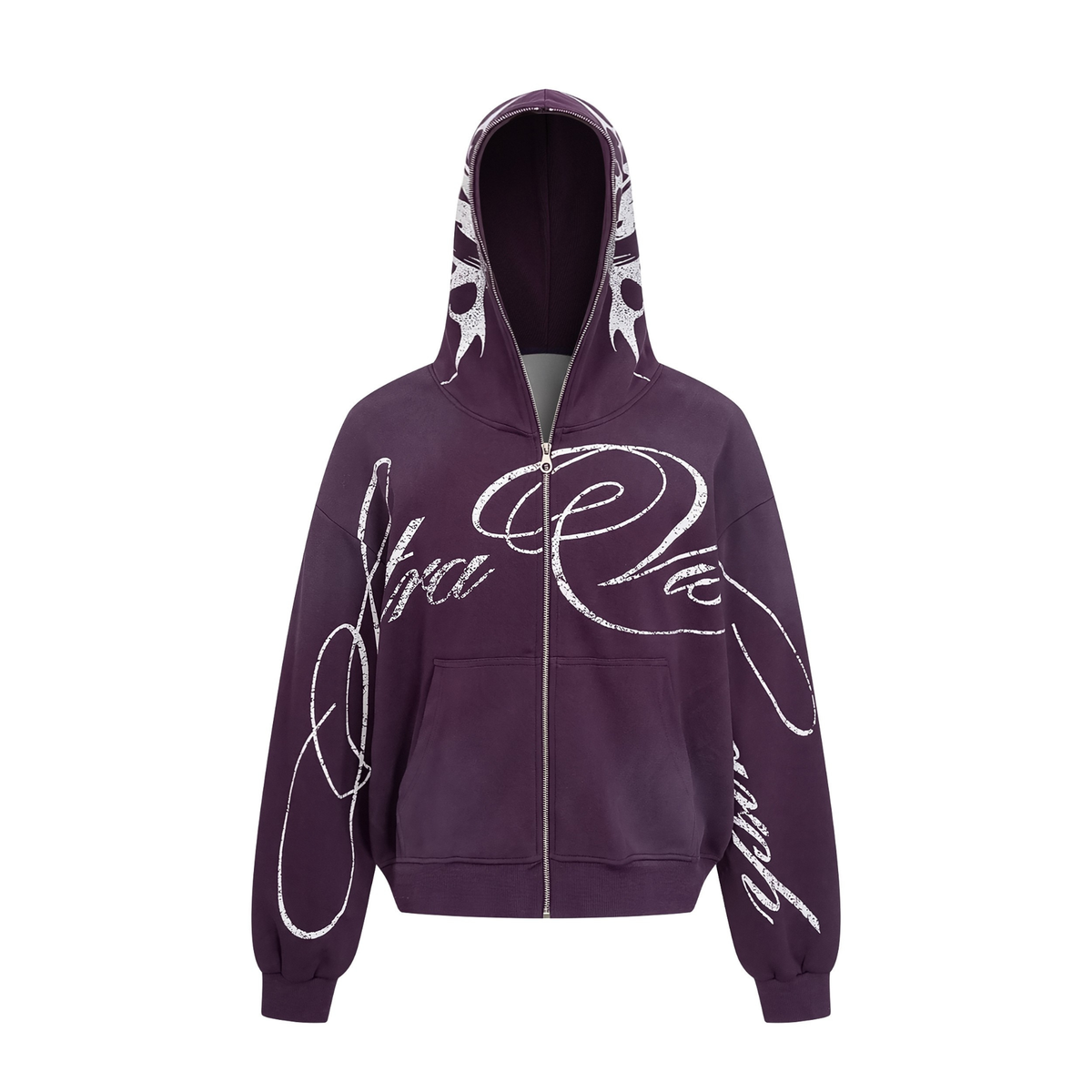 STARRVAINT Full-Script Zip Hoodie
