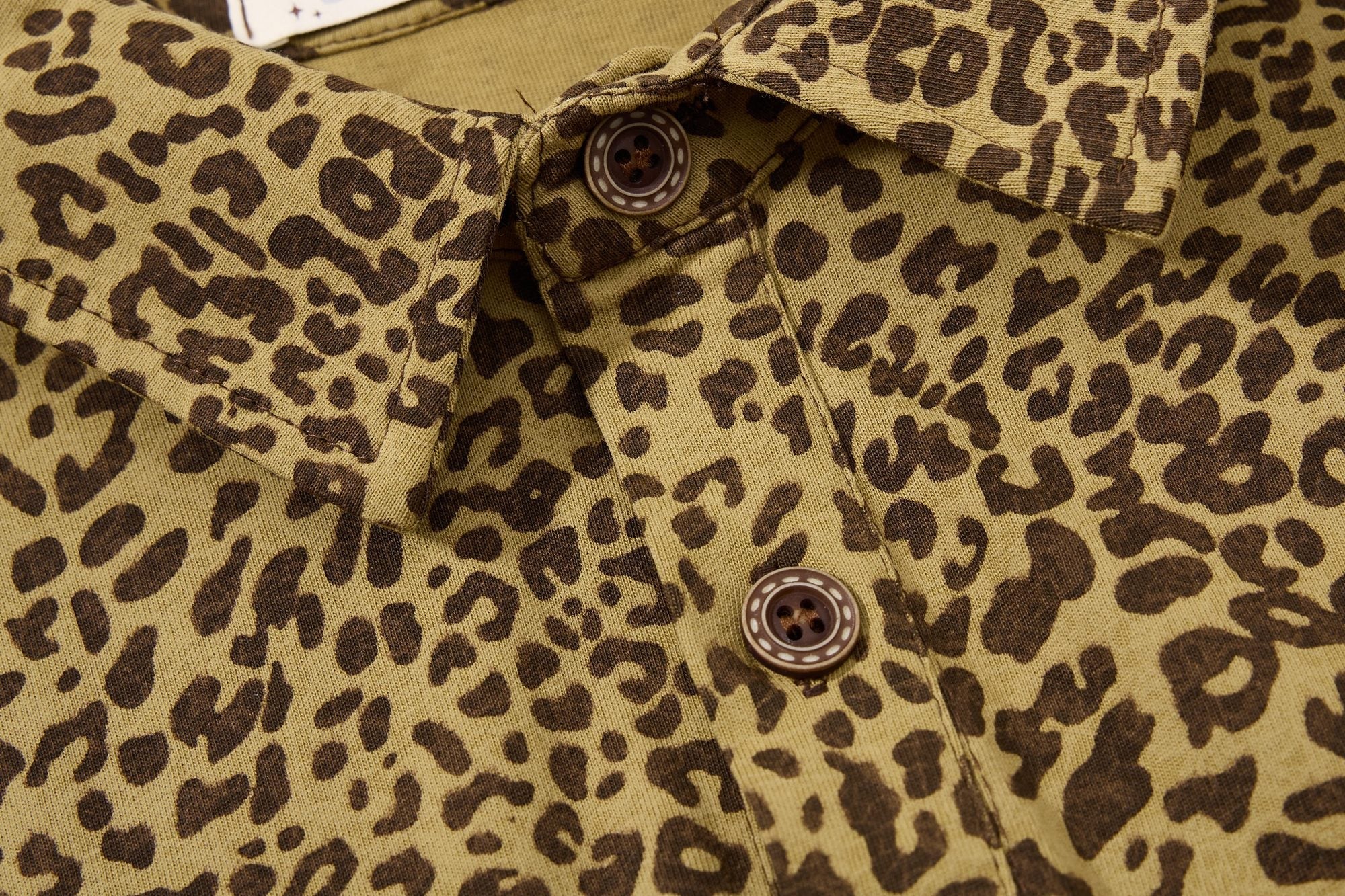 STARRVAINT Leopard Vintage Polo Tee