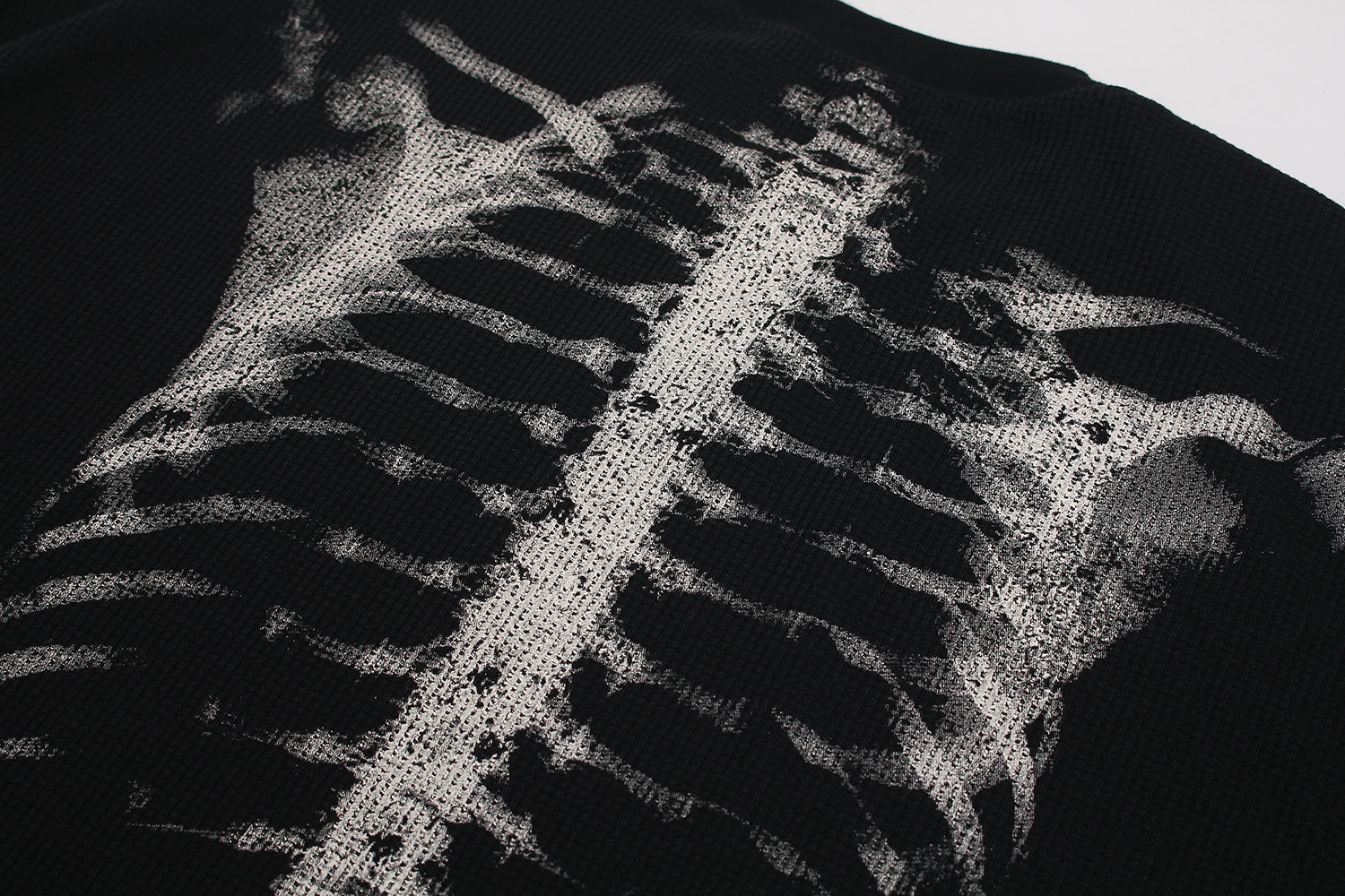 STARRVAINT Skeleton Print Long Sleeve Tee