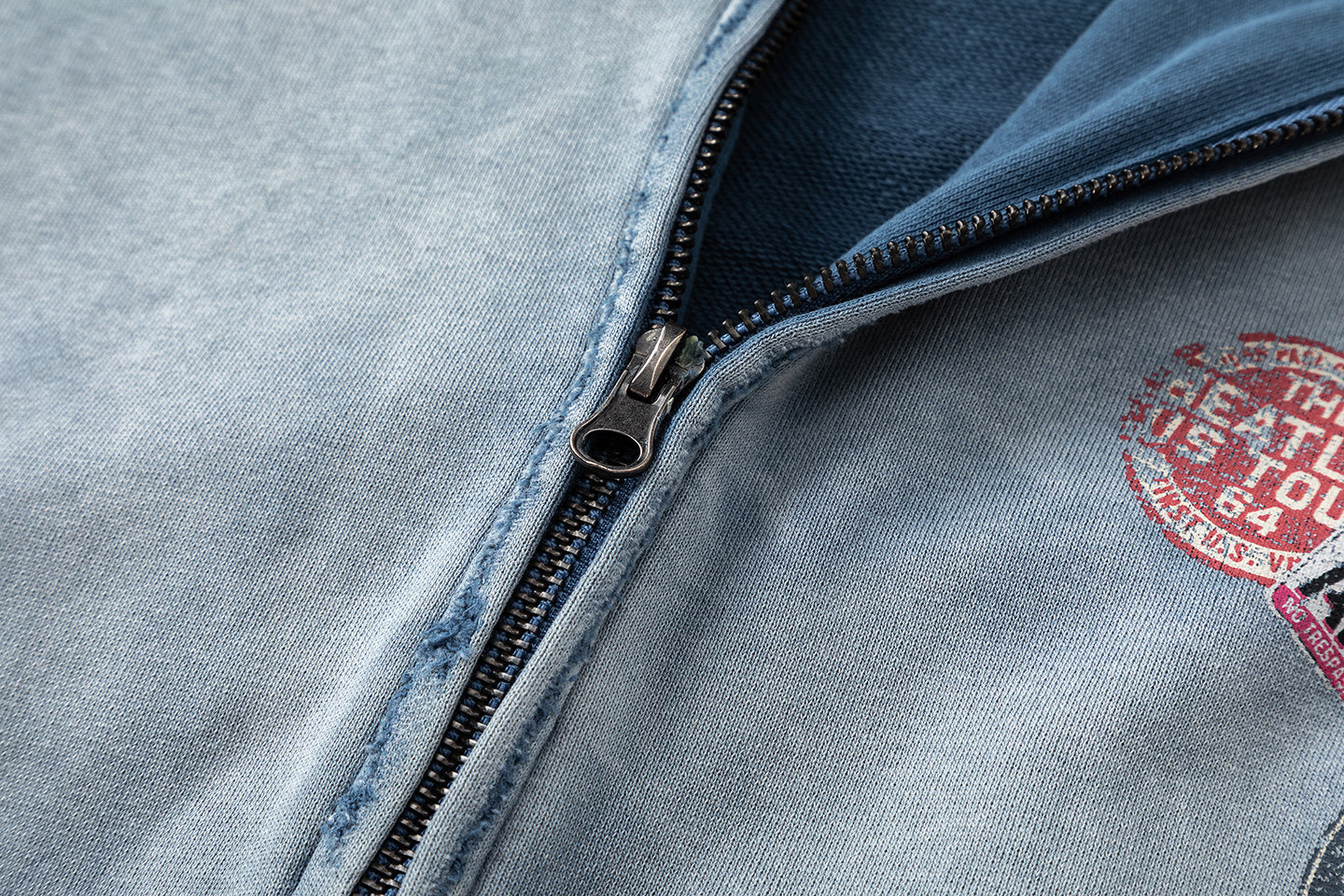 STARRVAINT Vintage Patch Zip-Up Hoodie