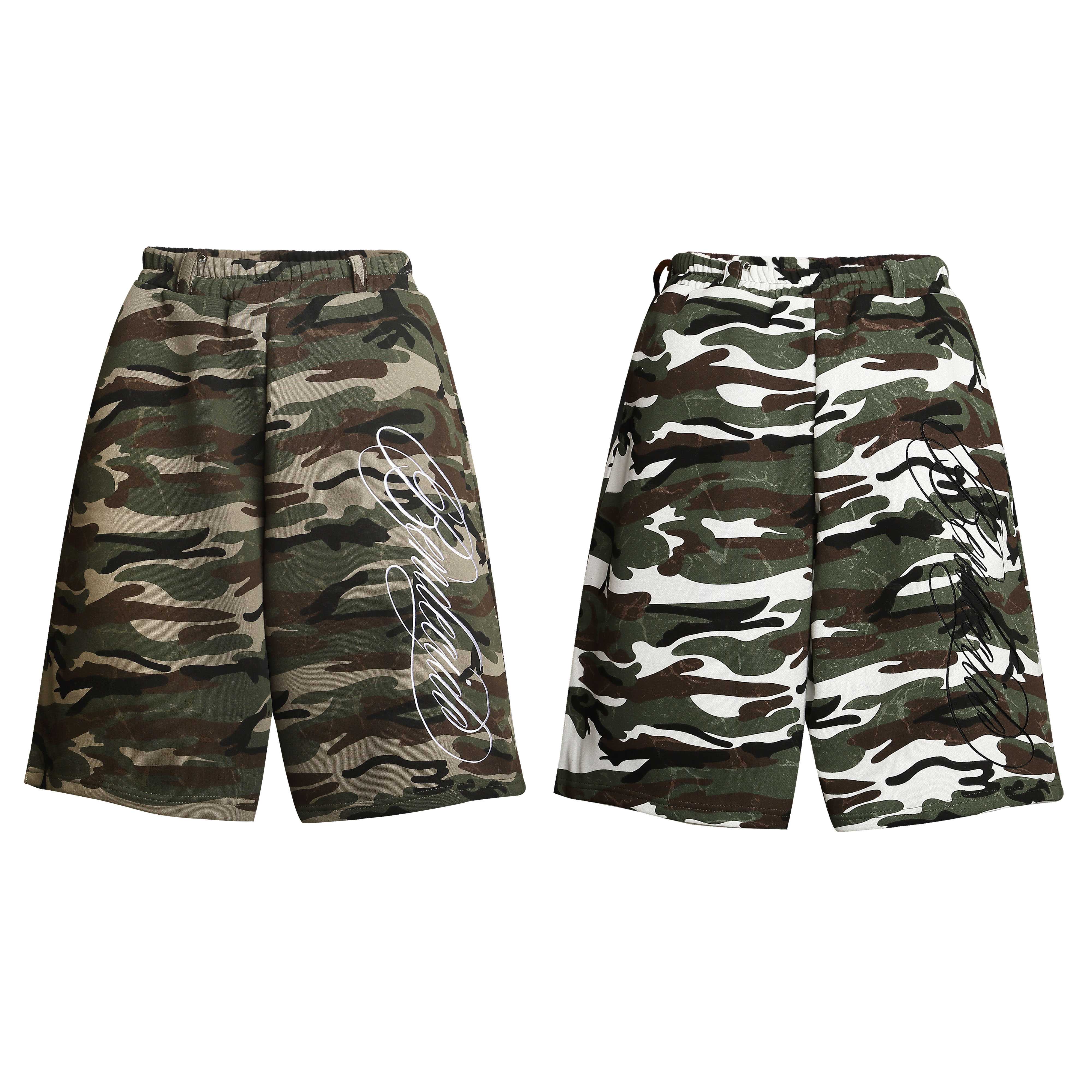 STARRVAINT Camo Print Loose Shorts