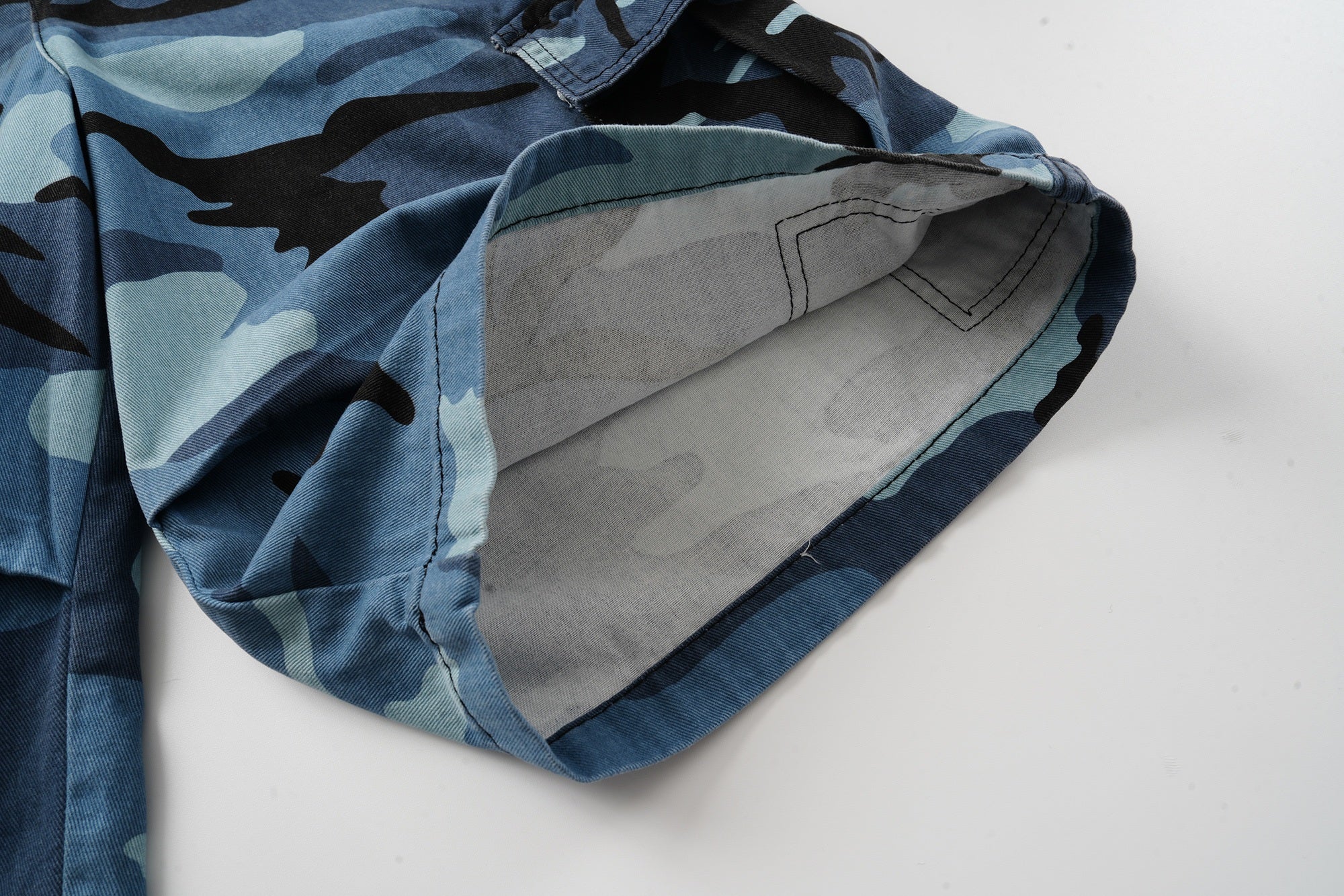 STARRVAINT Blue Camo Cargo Shorts
