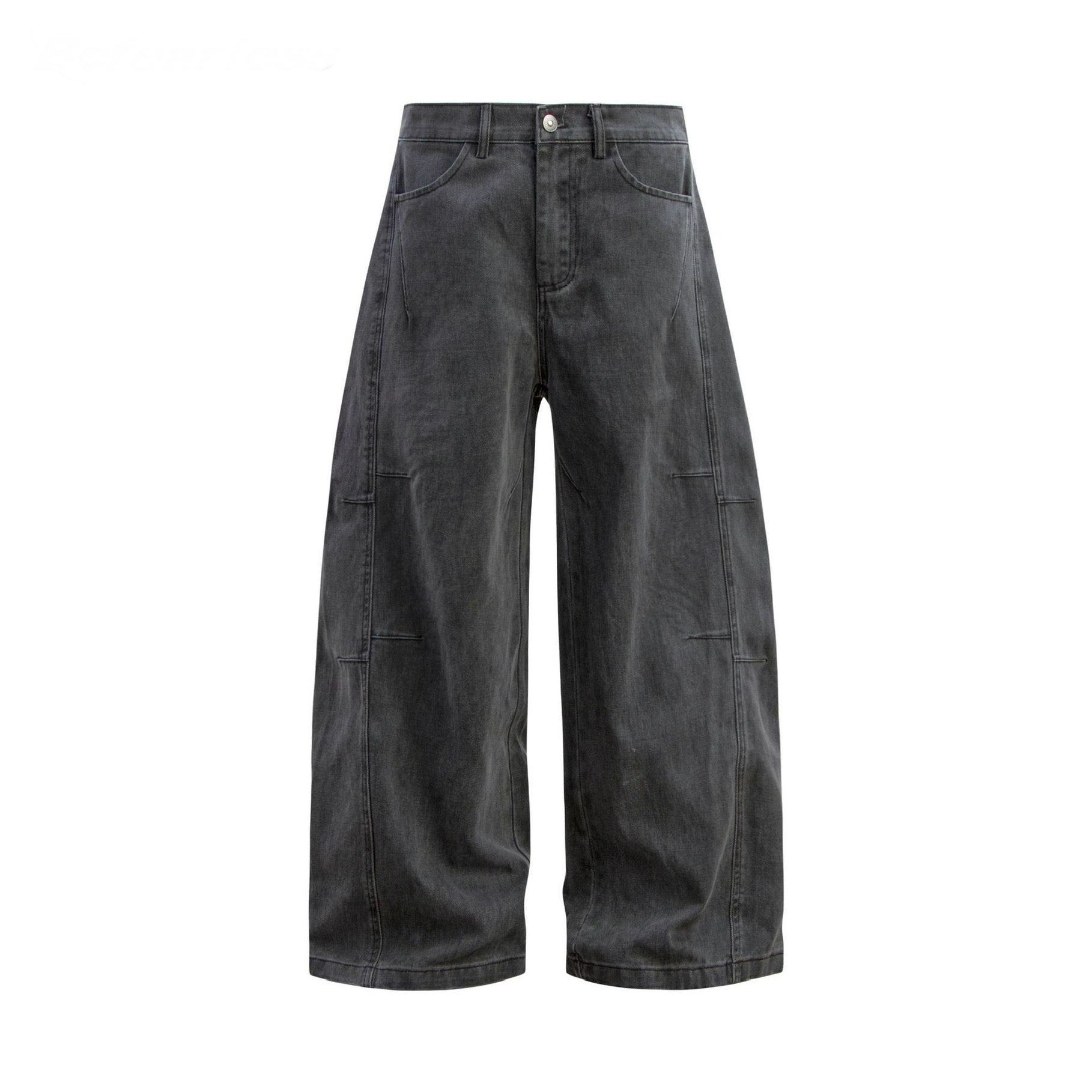 STARRVAINT Washed Wide-Leg Cotton Denim Pants