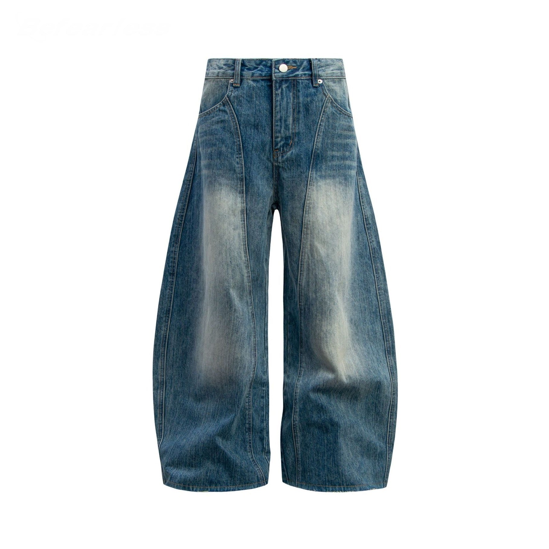 STARRVAINT Washed Wide-Leg Denim Pants