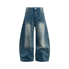 STARRVAINT Washed Wide-Leg Denim Pants