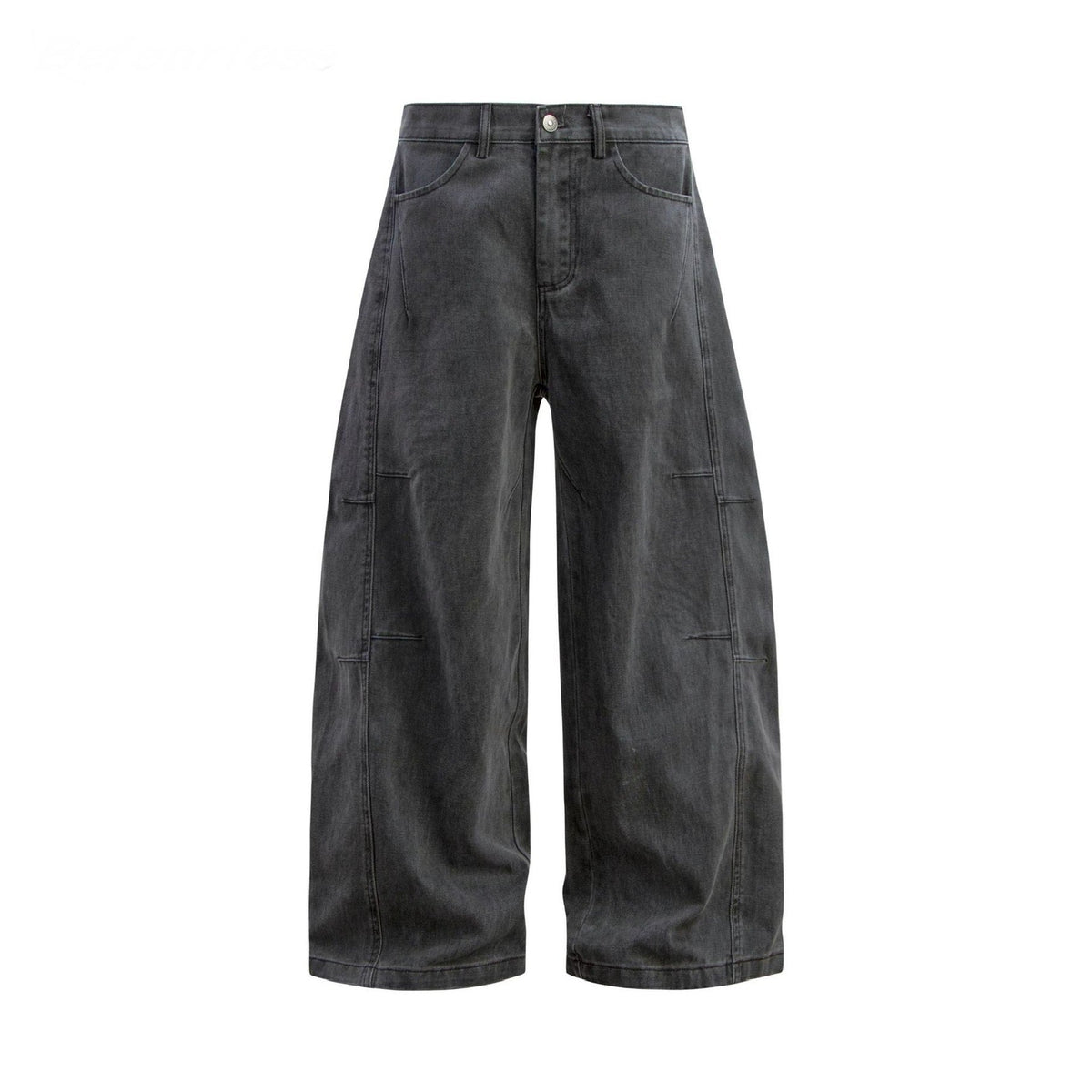 STARRVAINT Washed Wide-Leg Cotton Denim Pants