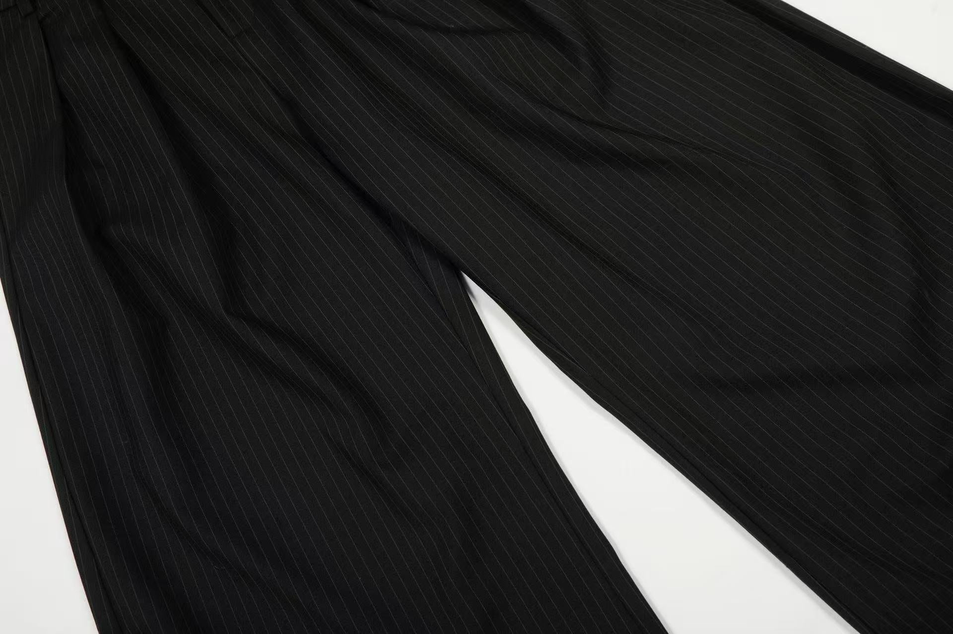 STARRVAINT Pinstripe Wide-Leg Suit Pants