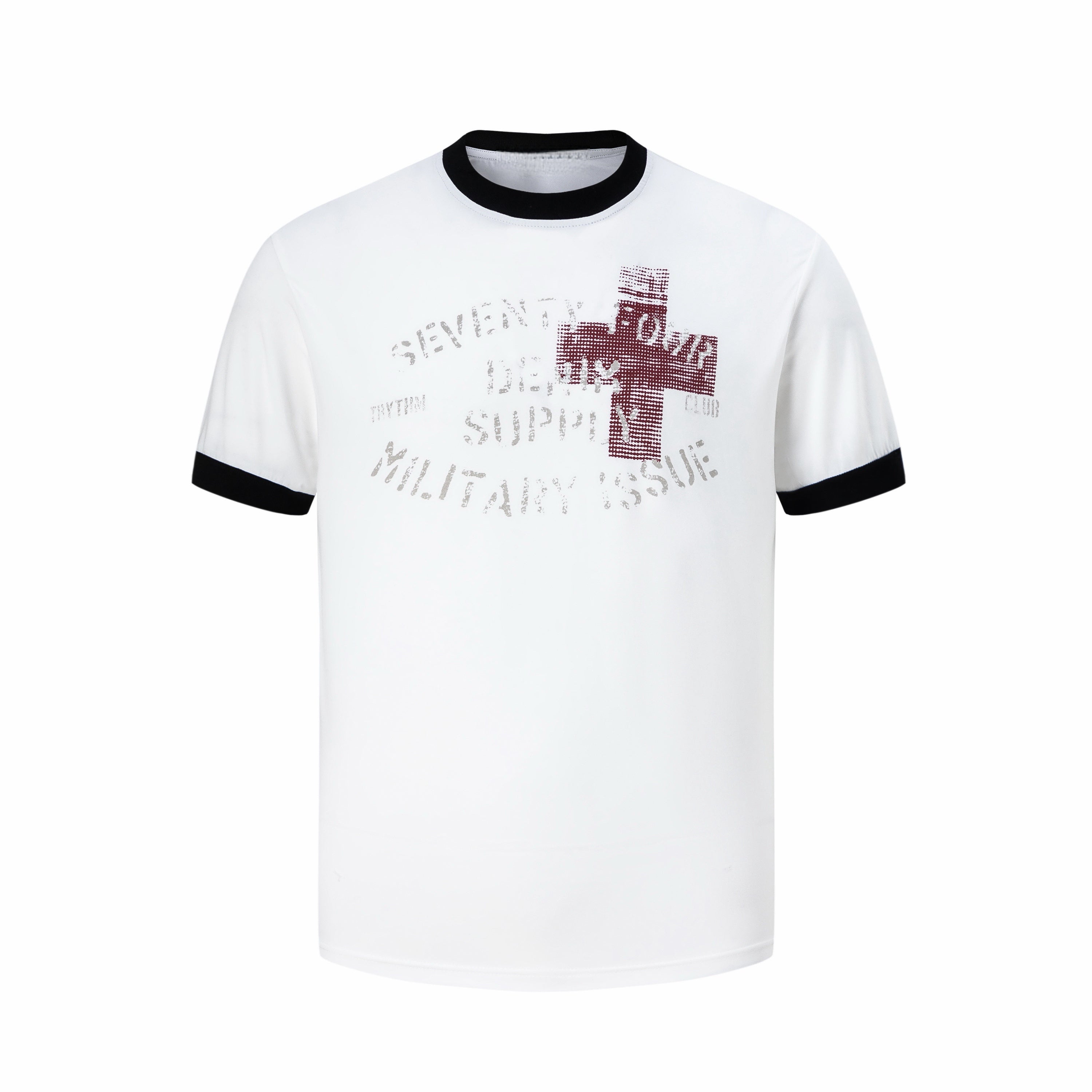 STARRVAINT Cross Graphic Ringer T-Shirt