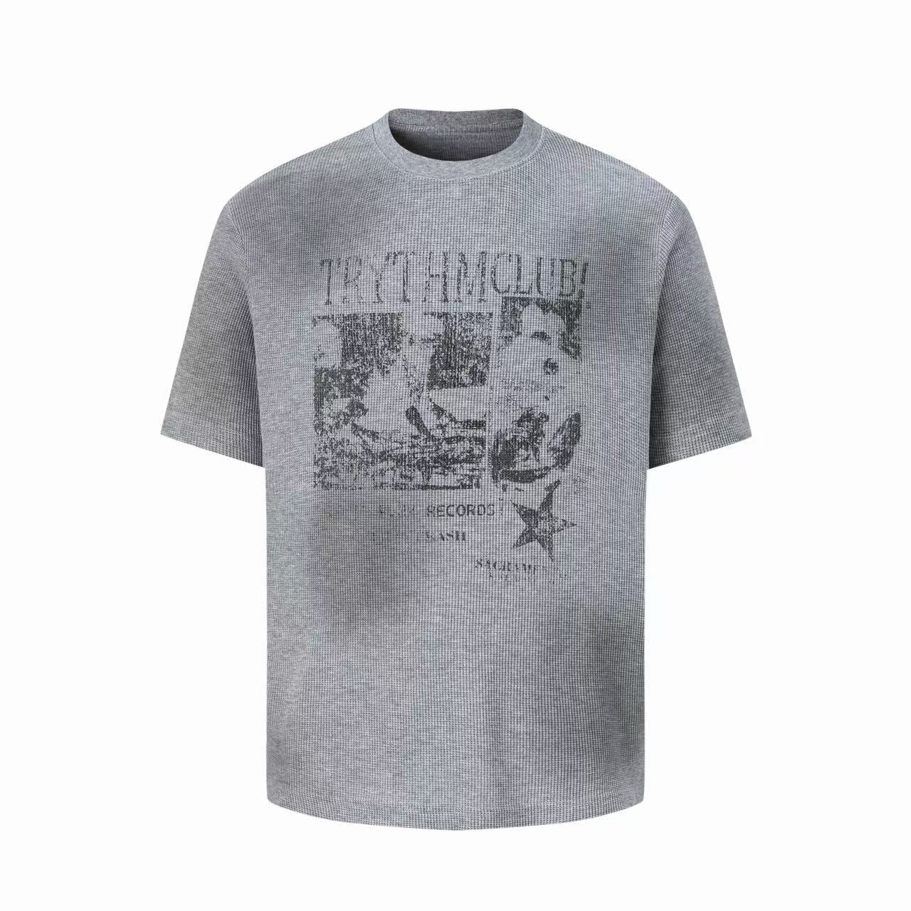 STARRVAINT Vintage Graphic Waffle T-Shirt