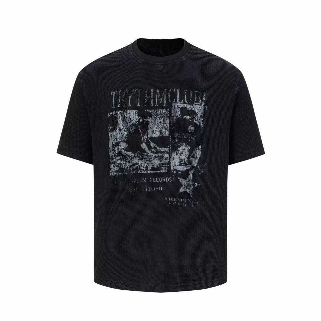 STARRVAINT Vintage Graphic Waffle T-Shirt