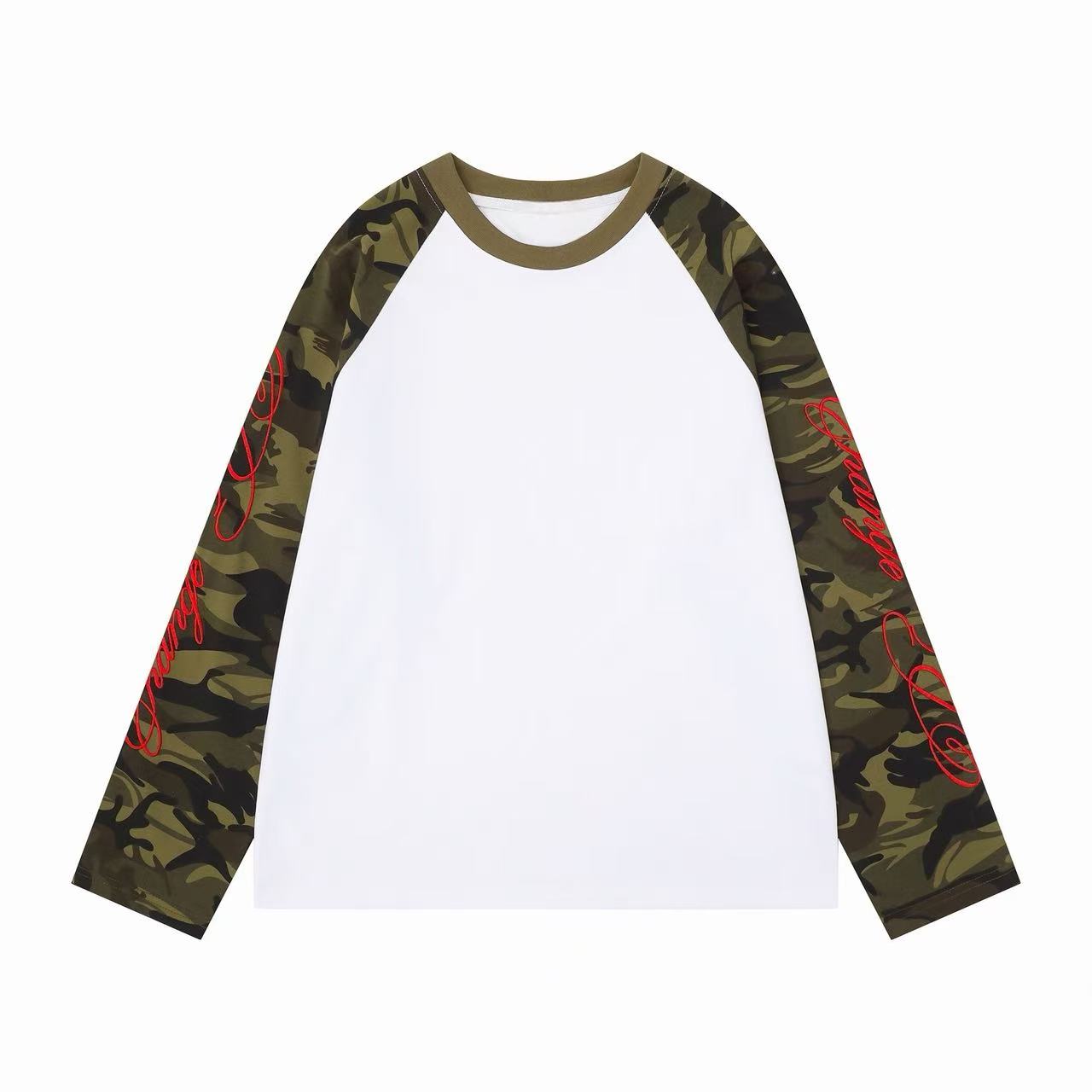 STARRVAINT Camo Sleeve Raglan Long Sleeve Tee