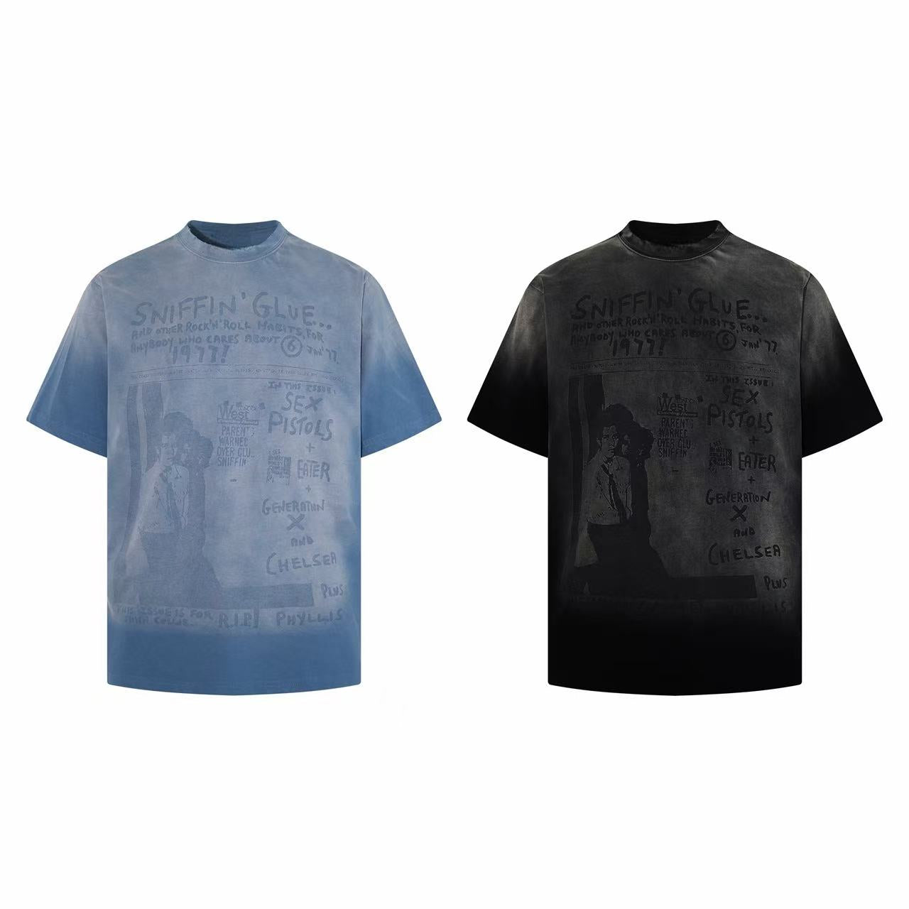 STARRVAINT “Text Collage Graphic T-Shirt”