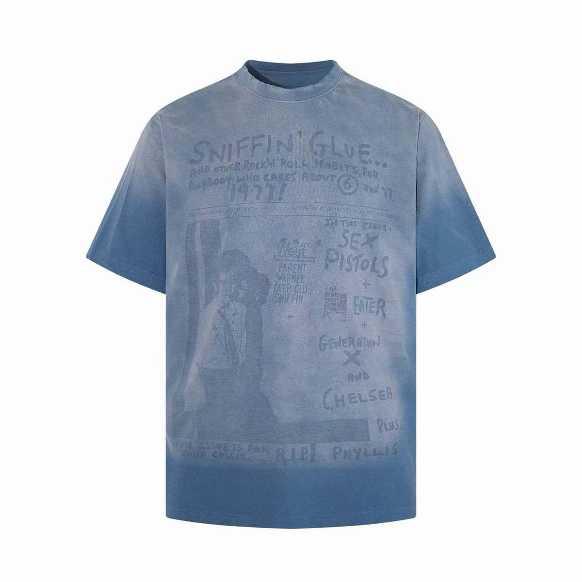 STARRVAINT “Text Collage Graphic T-Shirt”