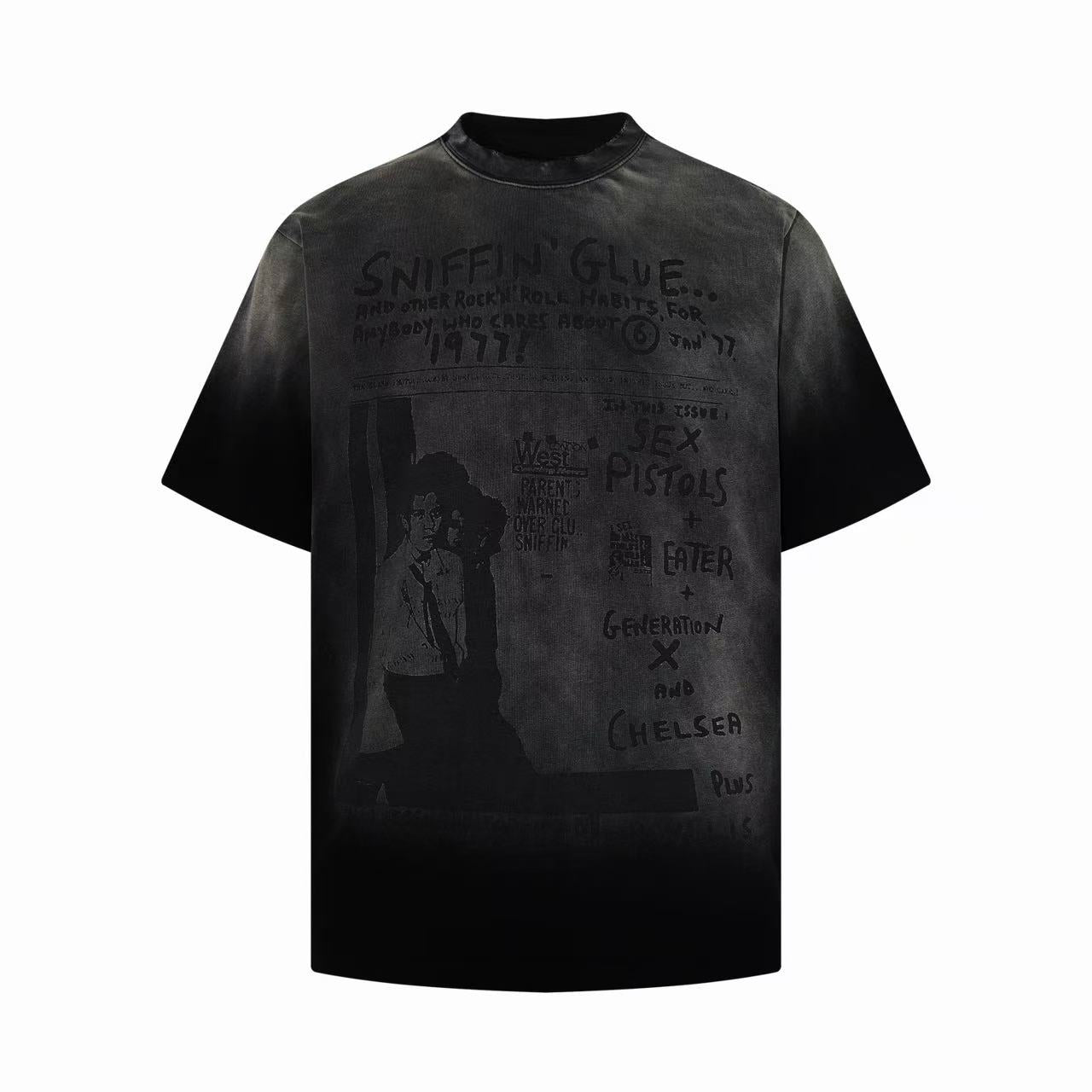 STARRVAINT “Text Collage Graphic T-Shirt”